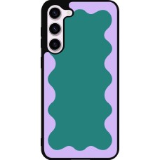 Samsung Galaxy S23+ Case Hülle - Silikon schwarz Wavy Rectangle Green Purple