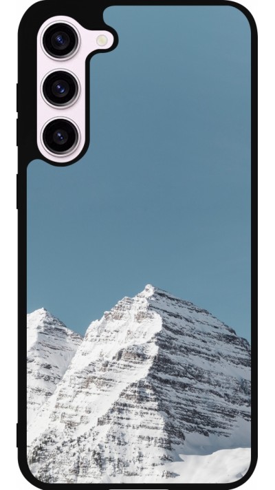 Samsung Galaxy S23+ Case Hülle - Silikon schwarz Winter 22 blue sky mountain