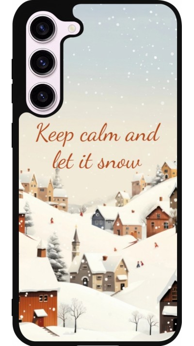 Samsung Galaxy S23+ Case Hülle - Silikon schwarz Winter 25 Winter Keep calm and let it snow