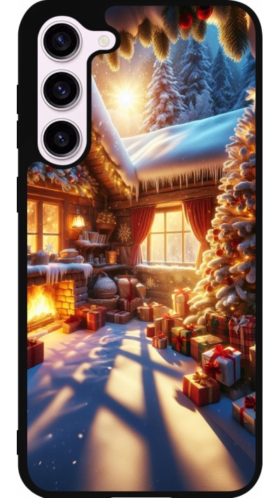 Samsung Galaxy S23+ Case Hülle - Silikon schwarz Weihnachten Chalet Feerie