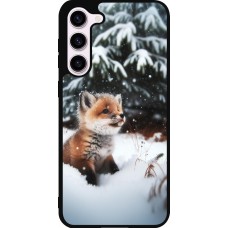 Samsung Galaxy S23+ Case Hülle - Silikon schwarz Weihnachten 2023 Fuechslein Tanne