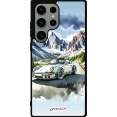 Samsung Galaxy S23 Ultra Case Hülle - Silikon schwarz Porsche 911 Berg Aquarell