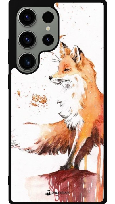 Coque Samsung Galaxy S23 Ultra - Silicone rigide noir Autumn 21 Fox
