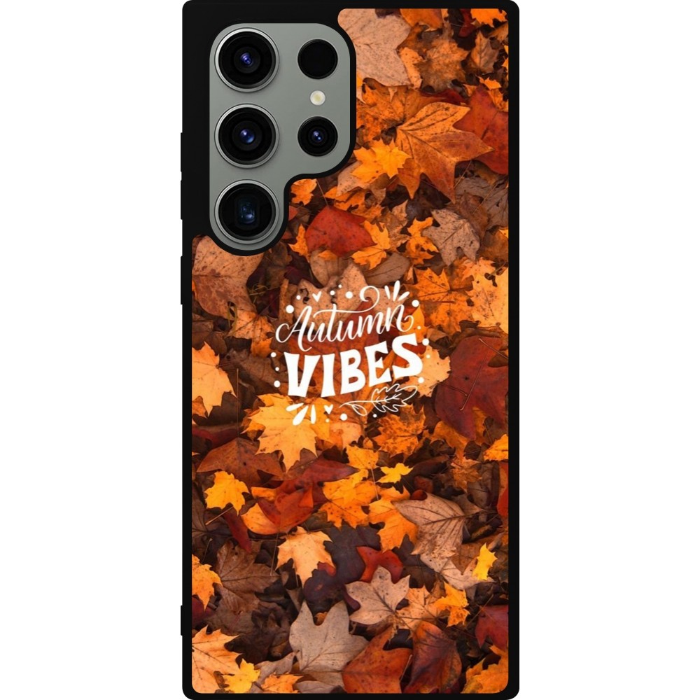 Coque Samsung Galaxy S23 Ultra - Silicone rigide noir Autumn 25 Autumn vibes