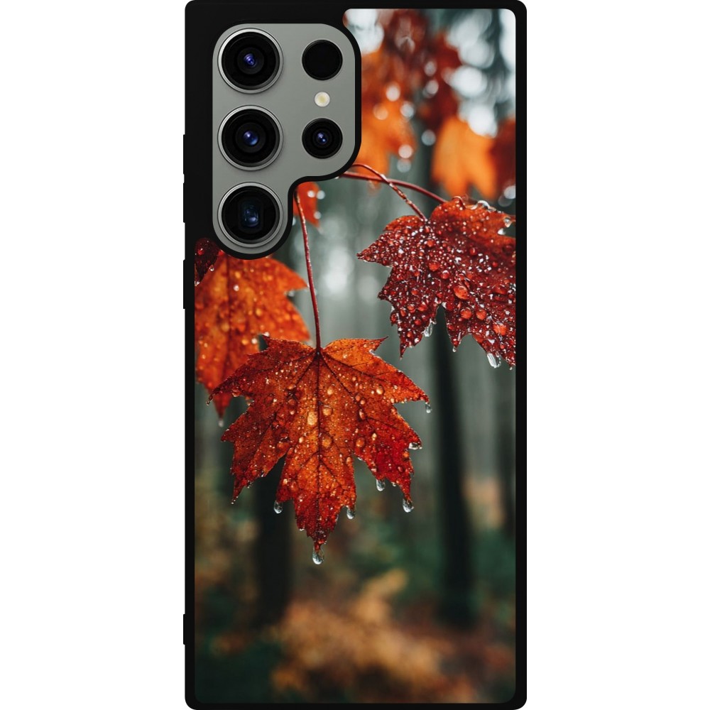 Coque Samsung Galaxy S23 Ultra - Silicone rigide noir Autumn 25 Rain