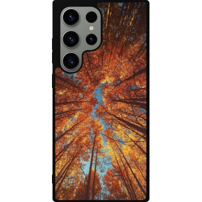 Samsung Galaxy S23 Ultra Case Hülle - Silikon schwarz Autumn 25 Trees