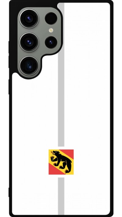 Coque Samsung Galaxy S23 Ultra - Silicone rigide noir Canton BE blanc