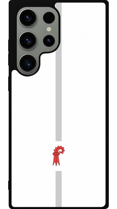 Coque Samsung Galaxy S23 Ultra - Silicone rigide noir Canton BL blanc
