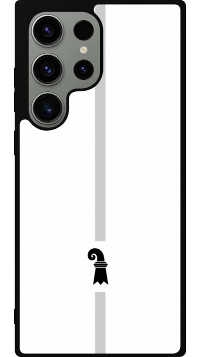 Coque Samsung Galaxy S23 Ultra - Silicone rigide noir Canton BS blanc