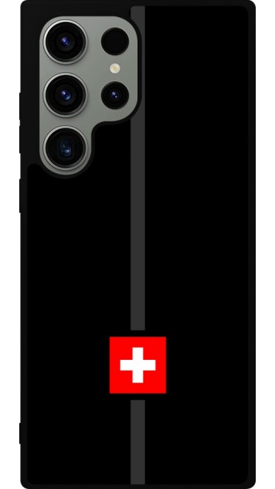 Coque Samsung Galaxy S23 Ultra - Silicone rigide noir Canton CH noir