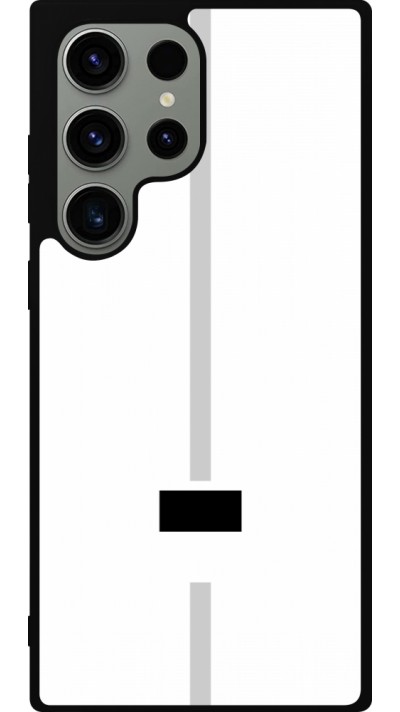 Coque Samsung Galaxy S23 Ultra - Silicone rigide noir Canton FR blanc