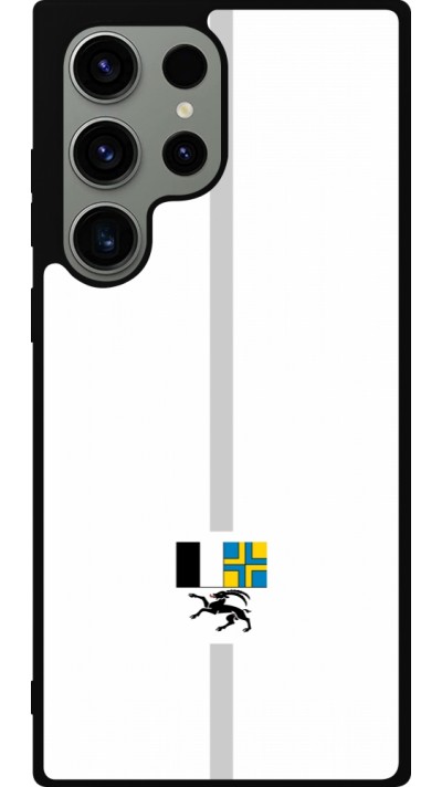 Coque Samsung Galaxy S23 Ultra - Silicone rigide noir Canton GR blanc