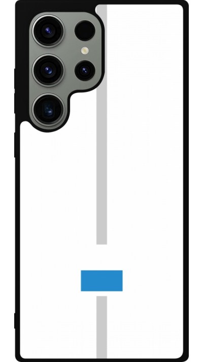 Coque Samsung Galaxy S23 Ultra - Silicone rigide noir Canton LU blanc