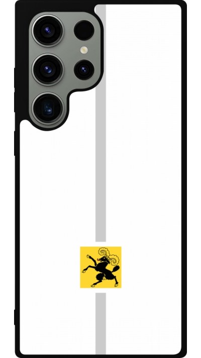 Coque Samsung Galaxy S23 Ultra - Silicone rigide noir Canton SH blanc