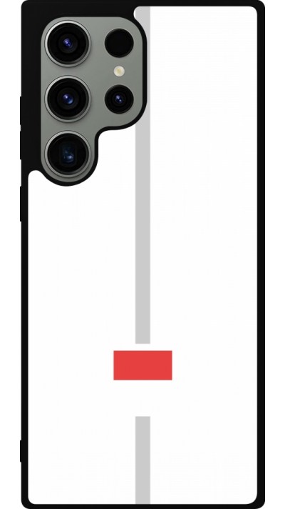Coque Samsung Galaxy S23 Ultra - Silicone rigide noir Canton SO blanc