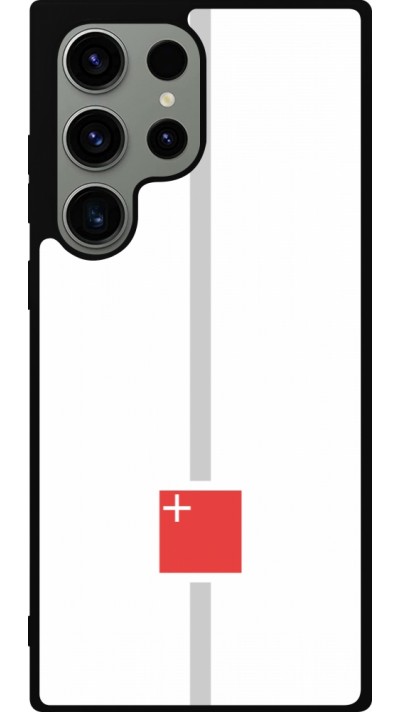 Coque Samsung Galaxy S23 Ultra - Silicone rigide noir Canton SZ blanc