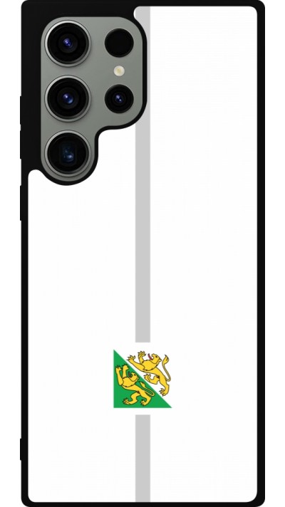 Coque Samsung Galaxy S23 Ultra - Silicone rigide noir Canton TG blanc