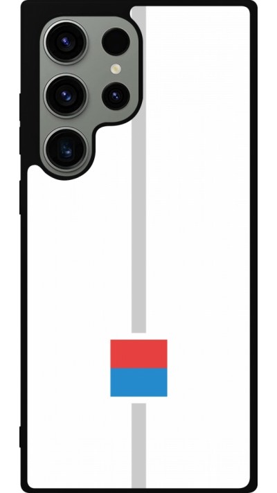 Coque Samsung Galaxy S23 Ultra - Silicone rigide noir Canton TI blanc