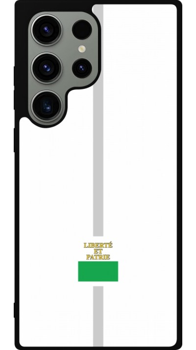 Coque Samsung Galaxy S23 Ultra - Silicone rigide noir Canton VD blanc