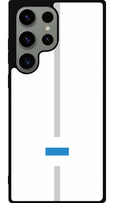 Coque Samsung Galaxy S23 Ultra - Silicone rigide noir Canton ZG blanc