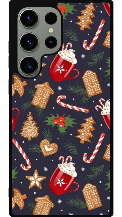 Coque Samsung Galaxy S23 Ultra - Silicone rigide noir Christmas 25 Pattern Gingerbread House