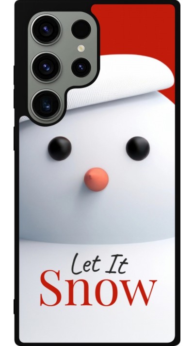 Coque Samsung Galaxy S23 Ultra - Silicone rigide noir Christmas 25 Xmas Snowman