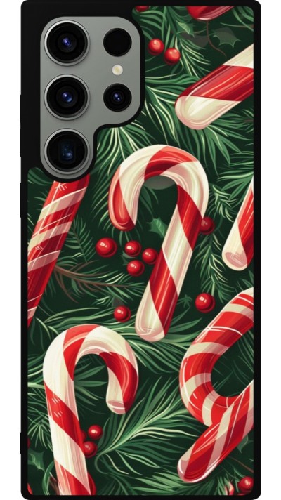 Coque Samsung Galaxy S23 Ultra - Silicone rigide noir Christmas 25 Xmas Stick