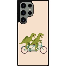 Samsung Galaxy S23 Ultra Case Hülle - Silikon schwarz Dinosaurs on bikes 2026