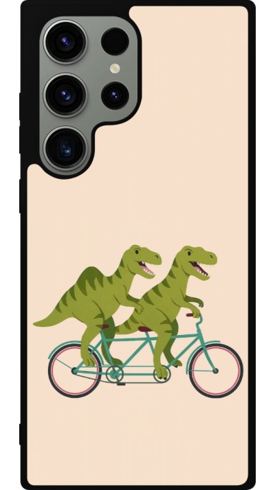 Samsung Galaxy S23 Ultra Case Hülle - Silikon schwarz Dinosaurs on bikes 2026