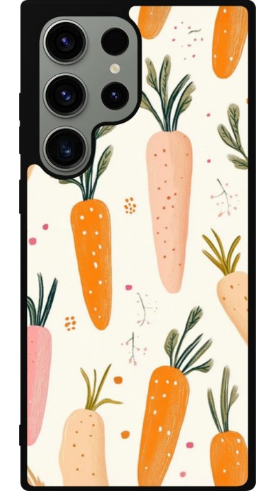 Samsung Galaxy S23 Ultra Case Hülle - Silikon schwarz Easter 2026 Illustration carrots
