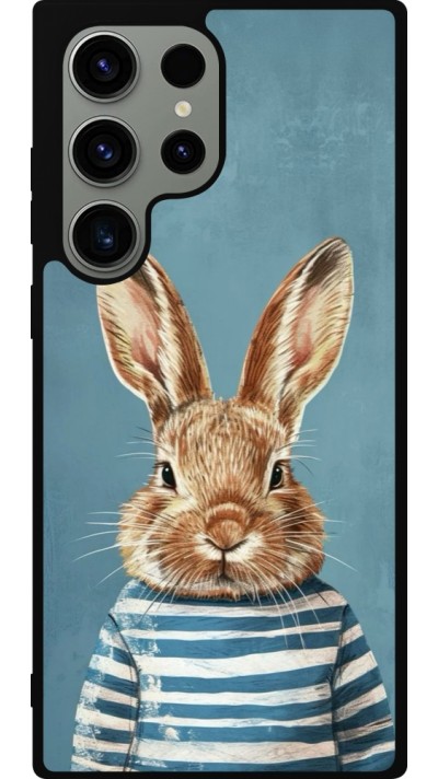 Samsung Galaxy S23 Ultra Case Hülle - Silikon schwarz Easter 2026 Rabbit navy