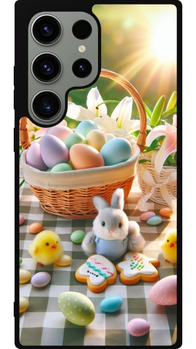 Samsung Galaxy S23 Ultra Case Hülle - Silikon schwarz Ostern 2025 Osterkorb