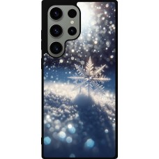 Samsung Galaxy S23 Ultra Case Hülle - Silikon schwarz Schneeflocke Solar Glanz