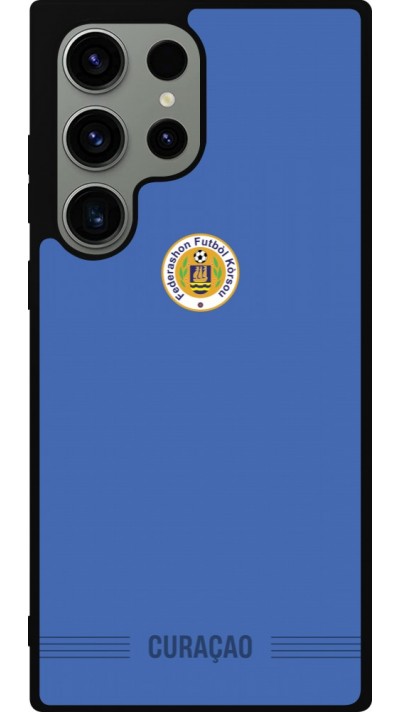 Samsung Galaxy S23 Ultra Case Hülle - Silikon schwarz Curaçao 2026 personalisierbares Fussballtrikot