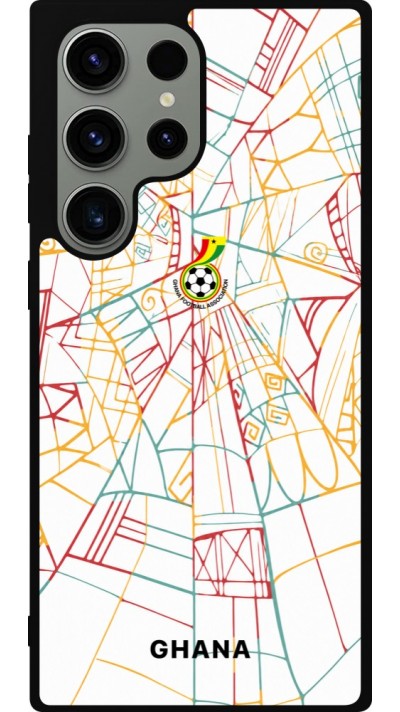 Samsung Galaxy S23 Ultra Case Hülle - Silikon schwarz Ghana 2026 personalisierbares Fussballtrikot