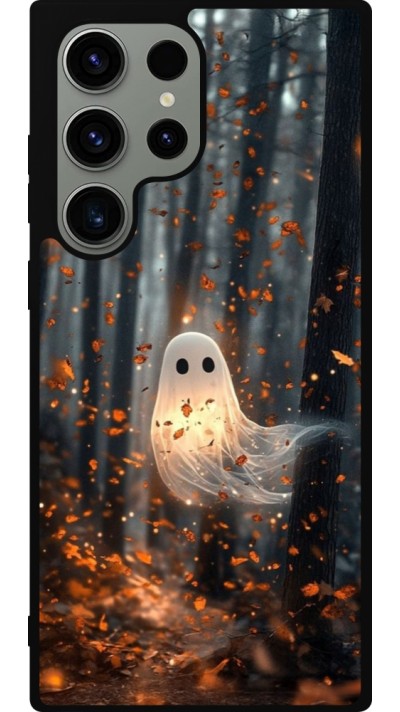 Samsung Galaxy S23 Ultra Case Hülle - Silikon schwarz Halloween 2025 Ghost in the forest