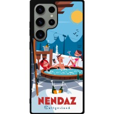 Samsung Galaxy S23 Ultra Case Hülle - Silikon schwarz Nendaz Mountain Jacuzzi