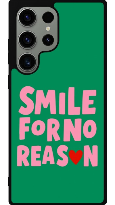 Samsung Galaxy S23 Ultra Case Hülle - Silikon schwarz Smile for no reason 2026