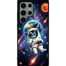 Samsung Galaxy S23 Ultra Case Hülle - Silikon schwarz VR SpaceCat Odyssee
