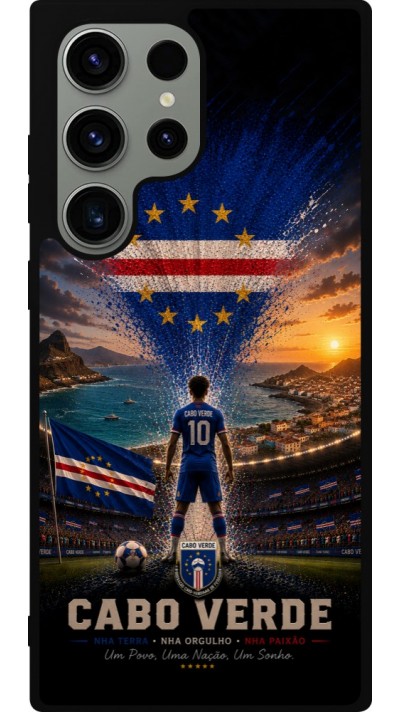Samsung Galaxy S23 Ultra Case Hülle - Silikon schwarz Fussball Kap Verde splash 2026