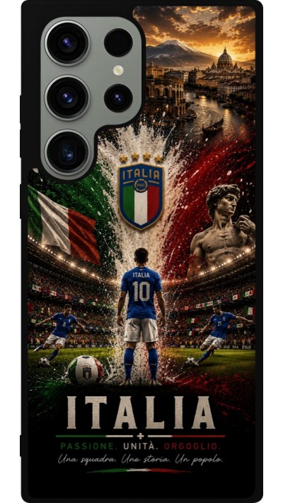Samsung Galaxy S23 Ultra Case Hülle - Silikon schwarz Fussball Italien splash 2026