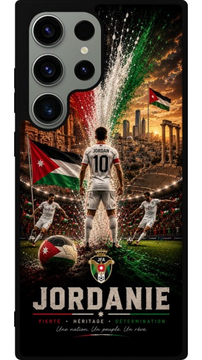 Samsung Galaxy S23 Ultra Case Hülle - Silikon schwarz Fussball Jordanien splash 2026