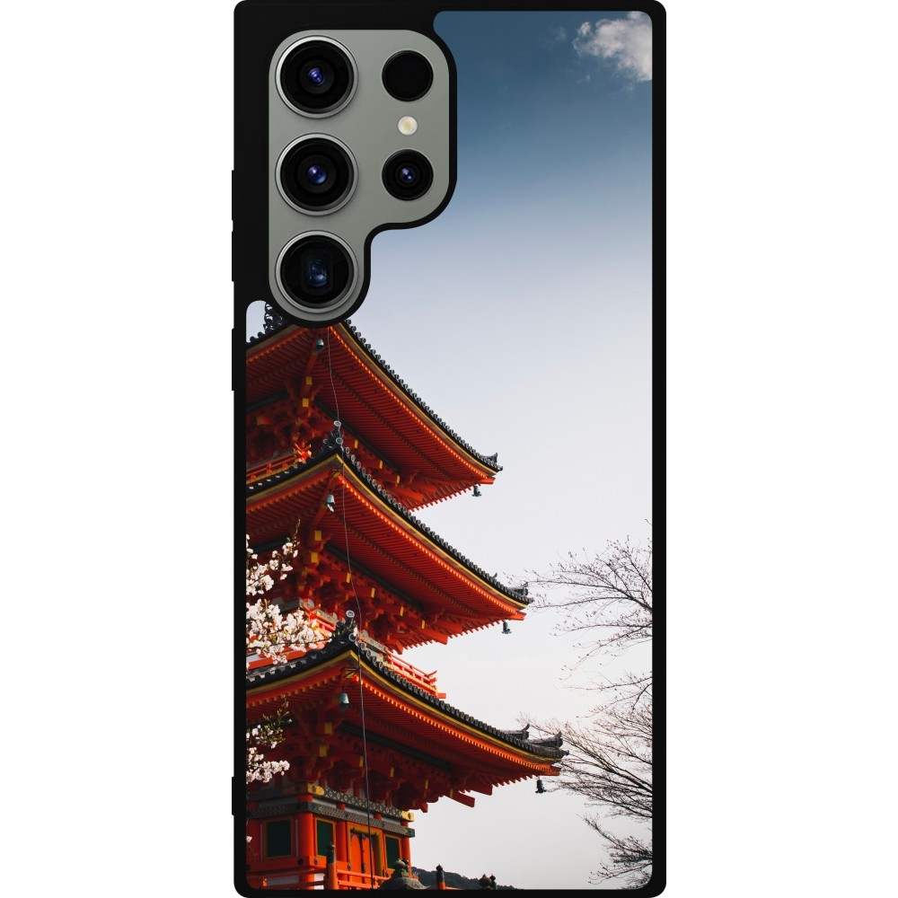 Samsung Galaxy S23 Ultra Case Hülle - Silikon schwarz Spring 23 Japan