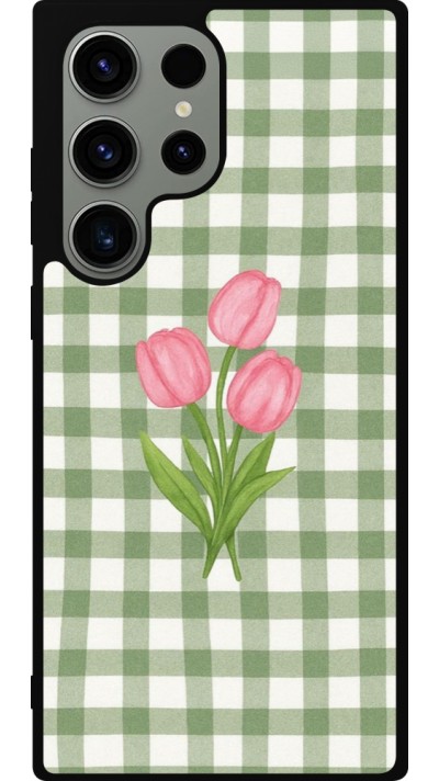 Coque Samsung Galaxy S23 Ultra - Silicone rigide noir Green vichy tulips Spring 2026