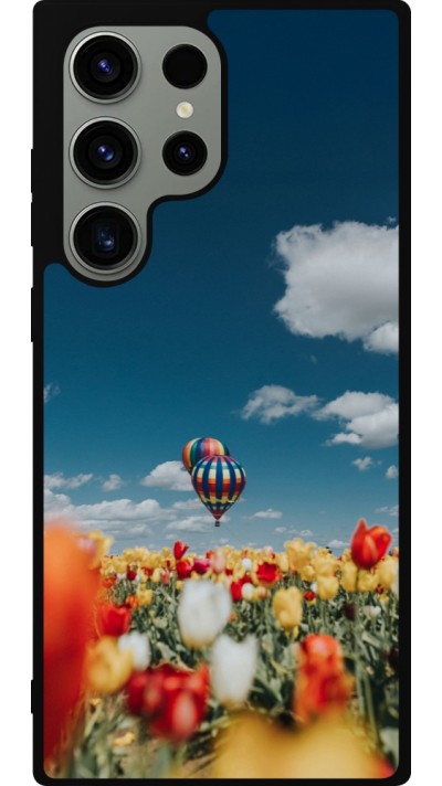 Coque Samsung Galaxy S23 Ultra - Silicone rigide noir Hot air balloon Spring 2026