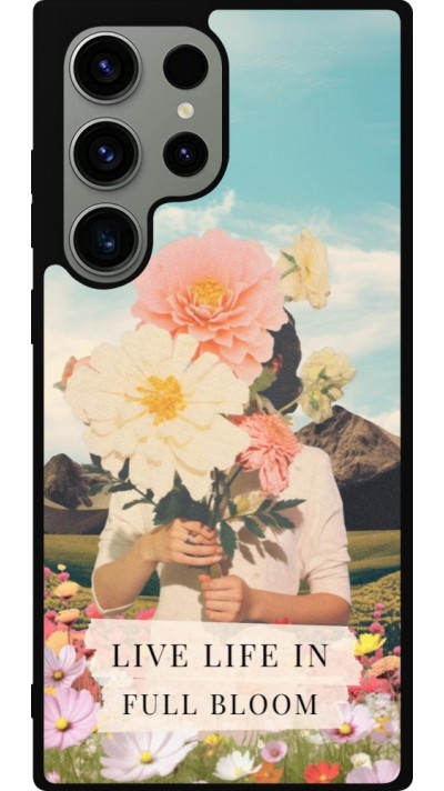 Coque Samsung Galaxy S23 Ultra - Silicone rigide noir Live life in full moon Spring 2026