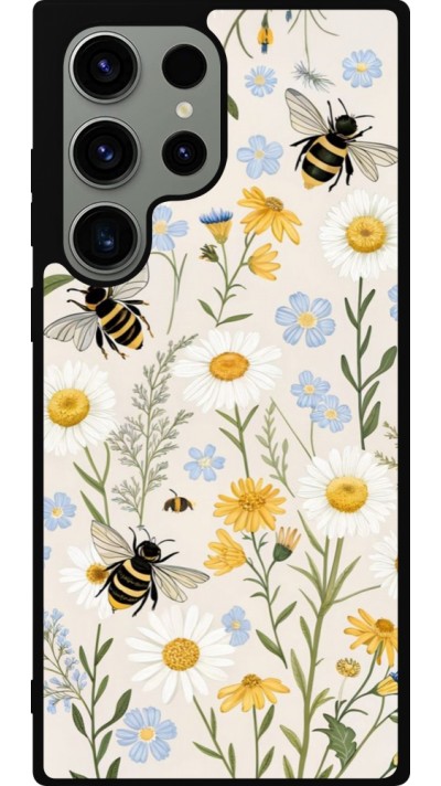 Coque Samsung Galaxy S23 Ultra - Silicone rigide noir Pattern bees Spring 2026