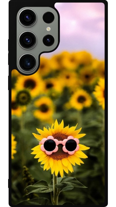 Coque Samsung Galaxy S23 Ultra - Silicone rigide noir Sunflower with glasses Spring 2026