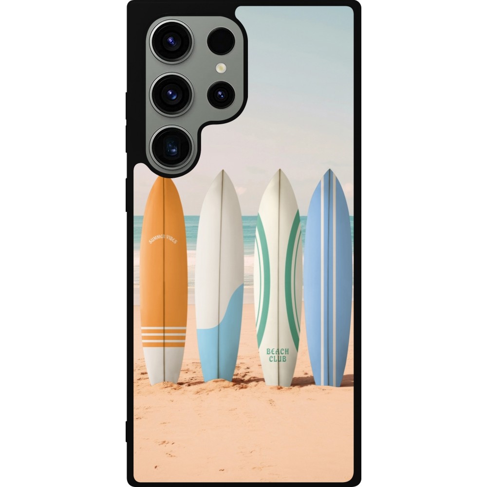 Coque Samsung Galaxy S23 Ultra - Silicone rigide noir Summer surfboard 2025