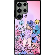 Samsung Galaxy S23 Ultra Case Hülle - Silikon schwarz Taylor Swift Sketch - Pink